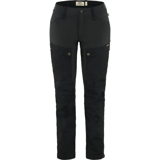 Fjällräven Keb Trousers Curved W Short - Black - Naiset - 34 - Partioaitta