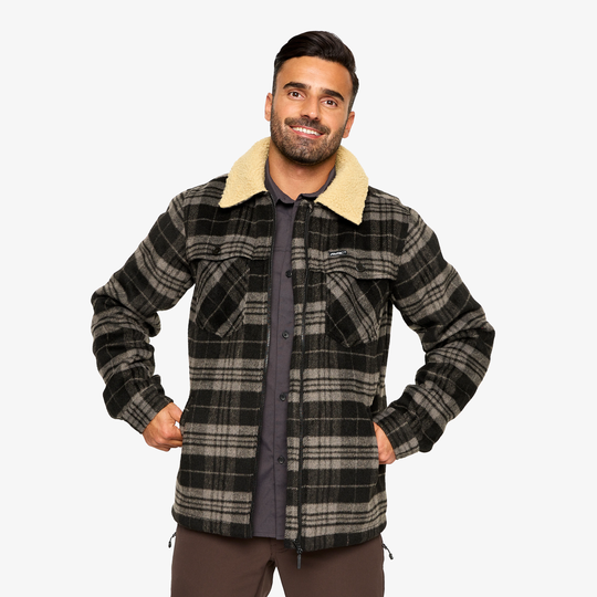 Lumber Jacket Miehet Black/Anthracite, Koko:L - Ulkoilutakki, Kuoritakki & Tuulitakki