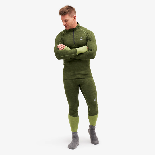 Hiball Waffle Base Layer Set Miehet Olive Night, Koko:2XL - Miehet > Aluskerrastot