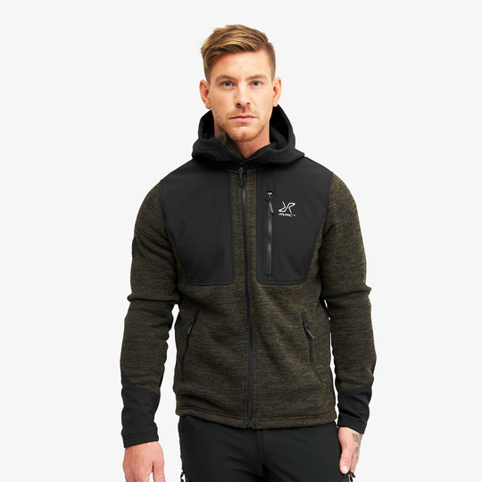 Wander Pro Wool Hoodie Miehet Dark Olive, Koko:L - Miehet > Paidat > Hupparit