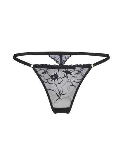 Black lace string -alushousut