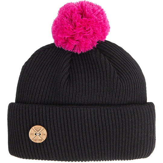 VAI-KO Timberjack Pom Beanie - Black Beanie Dragon Fruit Pom - Unisex - OneSize - Partioaitta