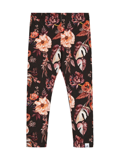 Print leggings, harvest poppies