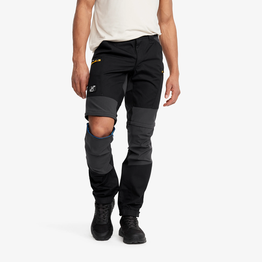 Nordwand Pro Zip-off Pants Miehet Black/Yellow, Koko:L - Zip-off-housut
