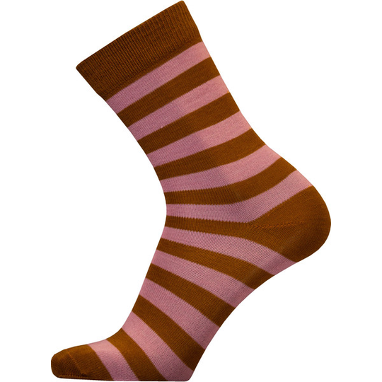 Sukkamestarit Merinovillasukat - 2-raita Karamelli Pinkki - Unisex - 35-38 - Partioaitta