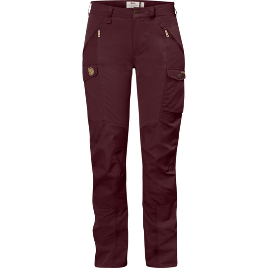 Fjällräven Nikka Trousers Curved W - Dark Garnet - Naiset - 34 - Partioaitta