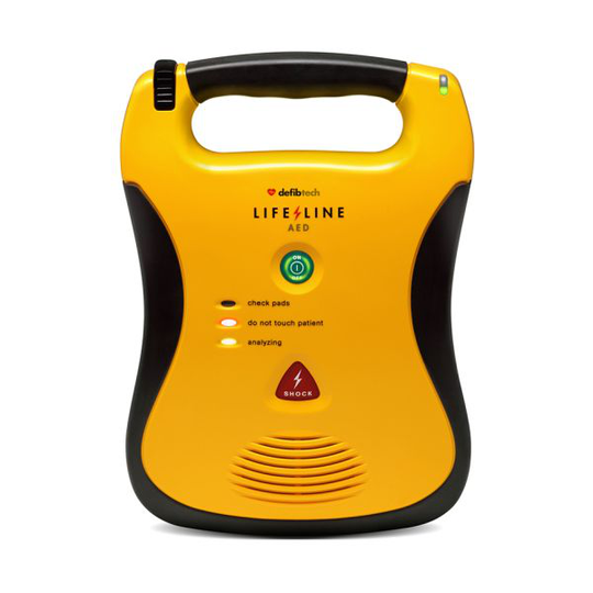 Defibtech Lifeline AED Defibrillaattori mukana akku, elektrodit ja laukku