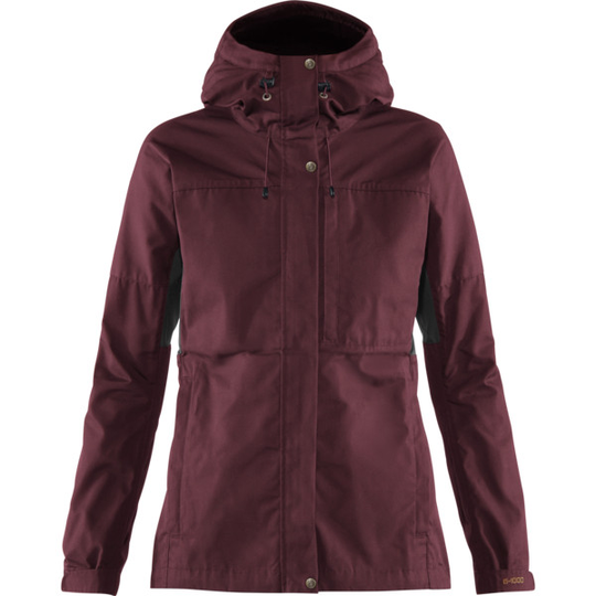 Fjällräven Kaipak Jacket W - Dark Garnet-dark Grey - Naiset - L - Partioaitta
