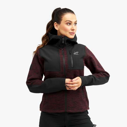 Wander Pro Wool Hoodie Naiset Bison Red, Koko:XL - > Paidat > Hupparit
